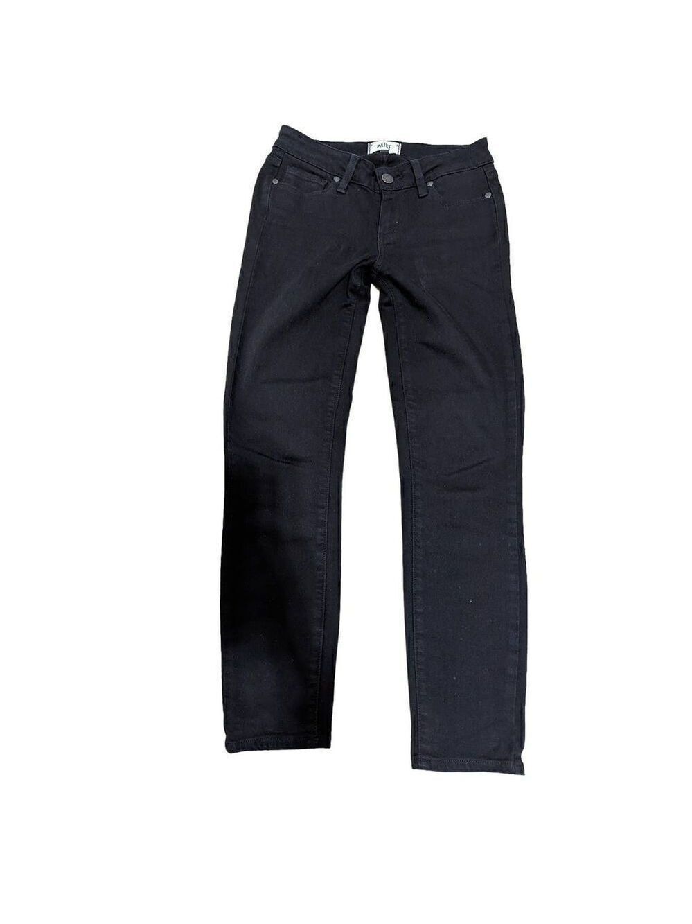Paige Women's Black Skinny Mid-Rise Stretch Verdugo Crop Jeans Size 25